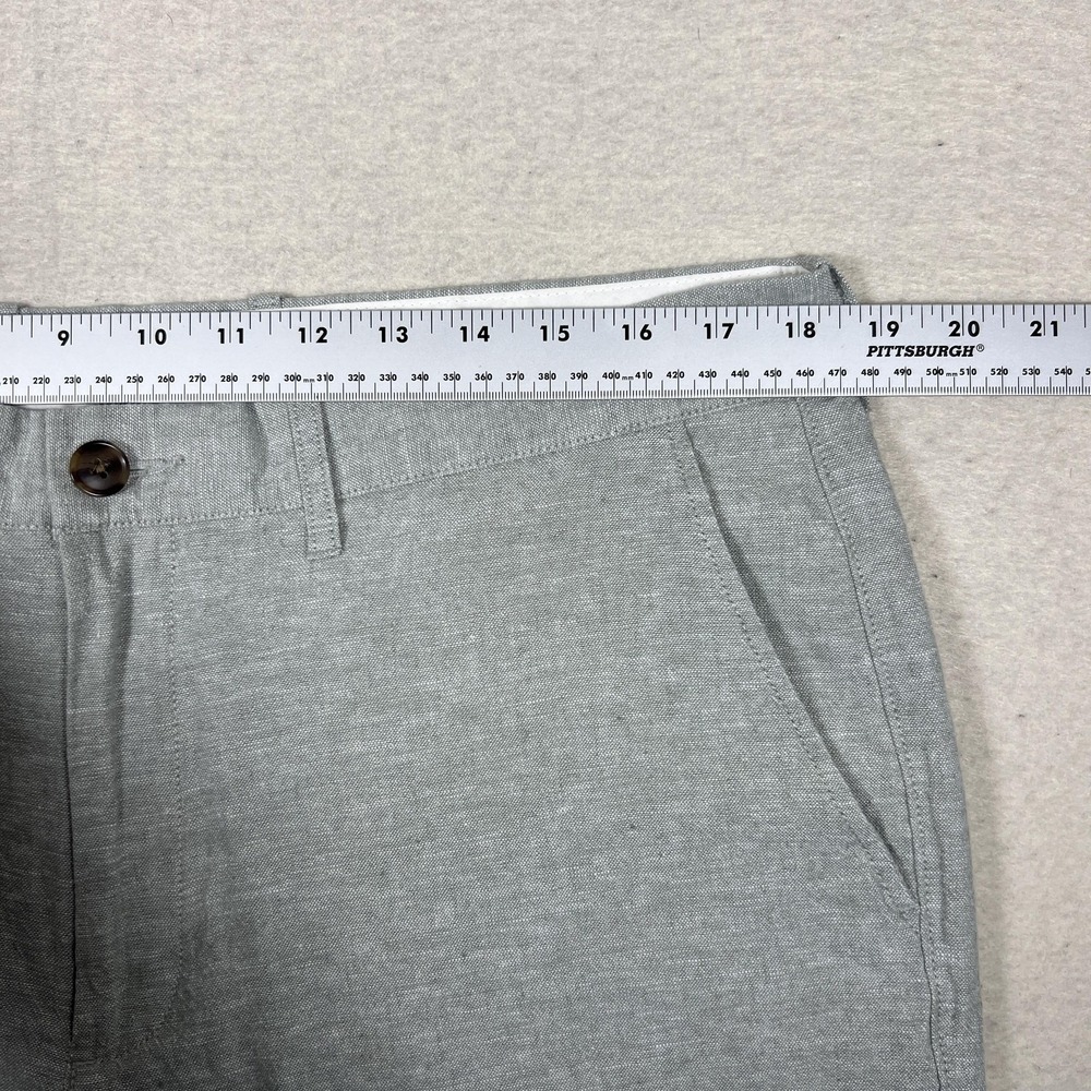 J.Crew Linen Blend Chino Pants‎ Mens 36x31 Gray Straight Leg Casual Lightweight - Picture 7 of 11